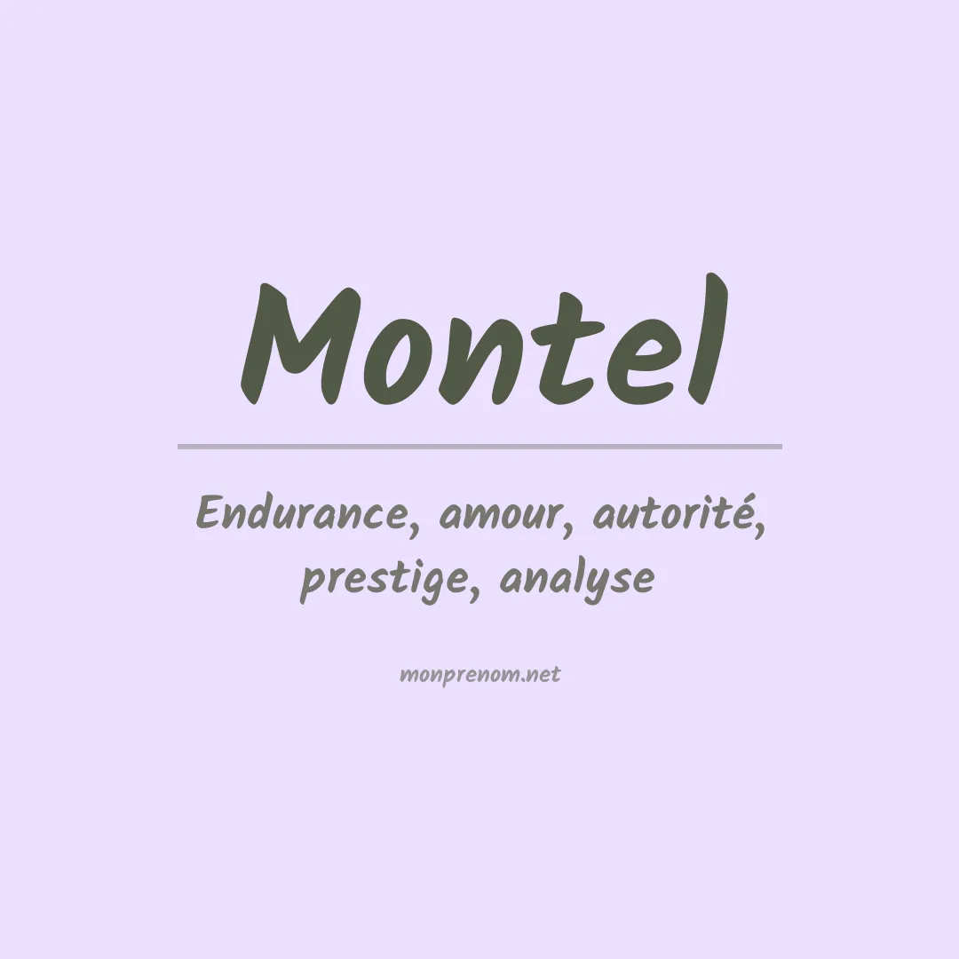 Prénom Montel