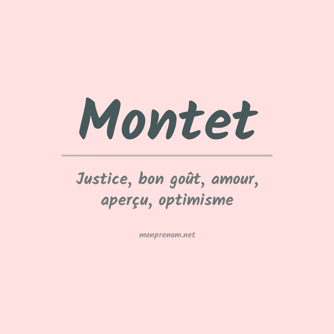 Prénom Montet
