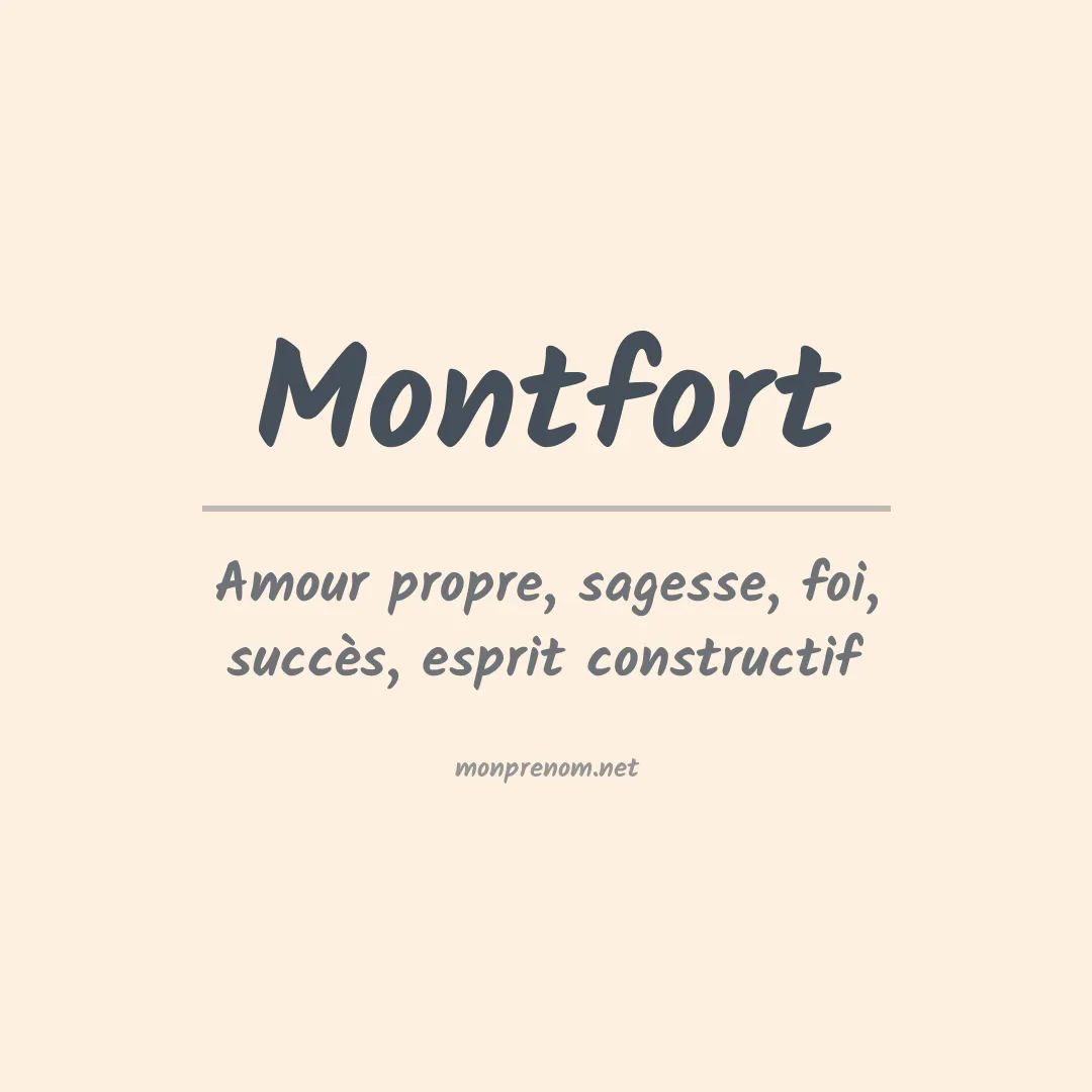 Prénom Montfort