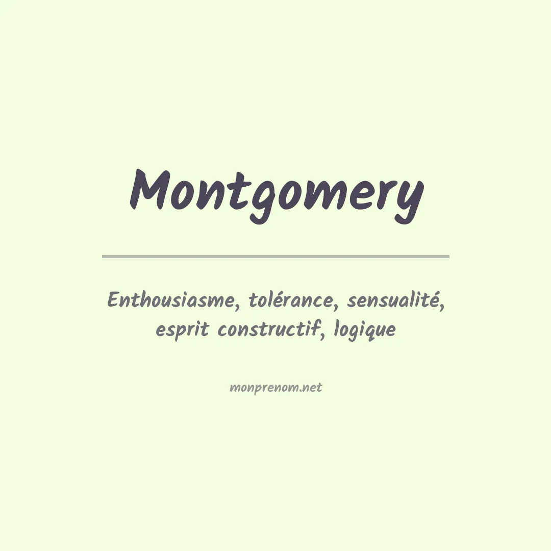 Signification du prénom Montgomery