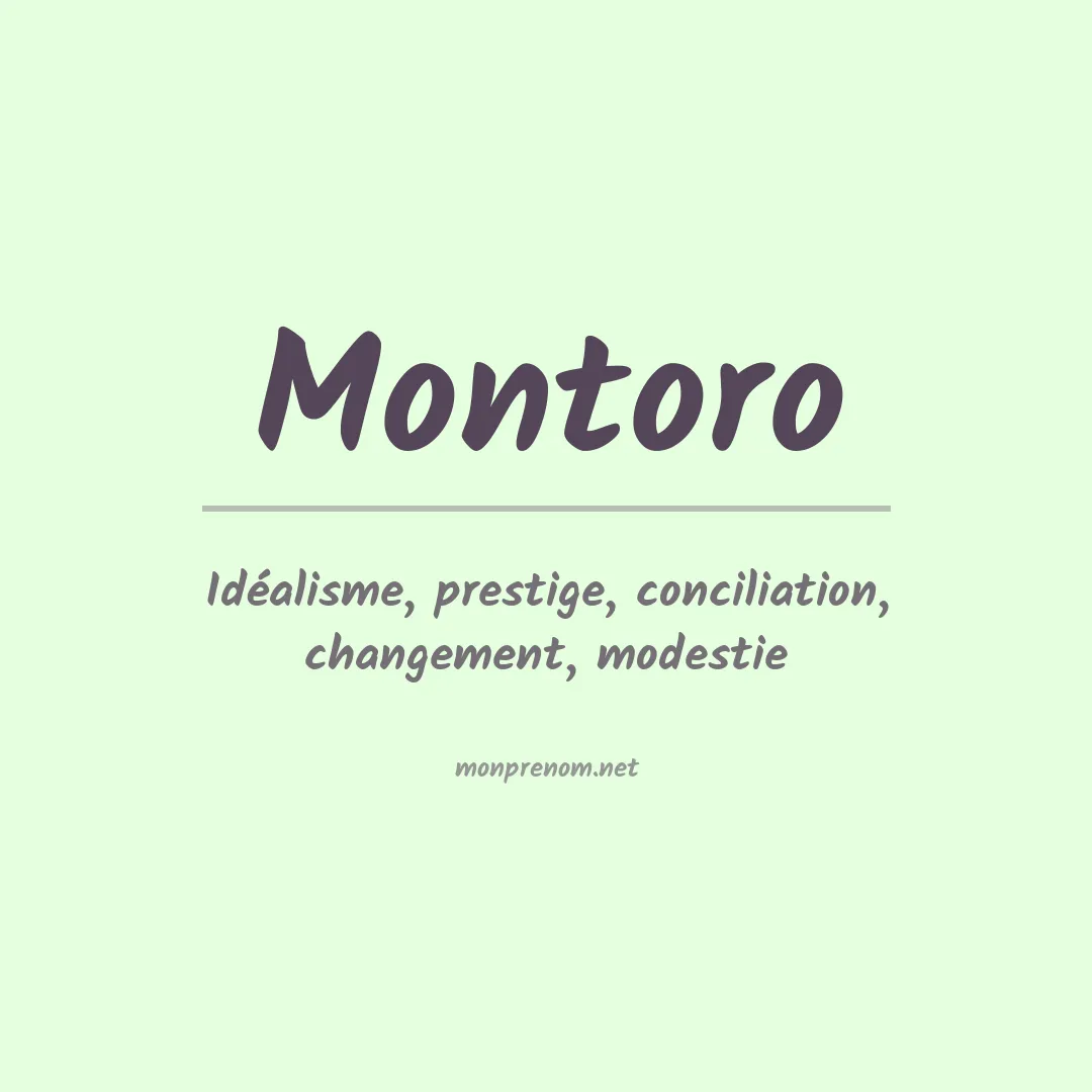 Prénom Montoro
