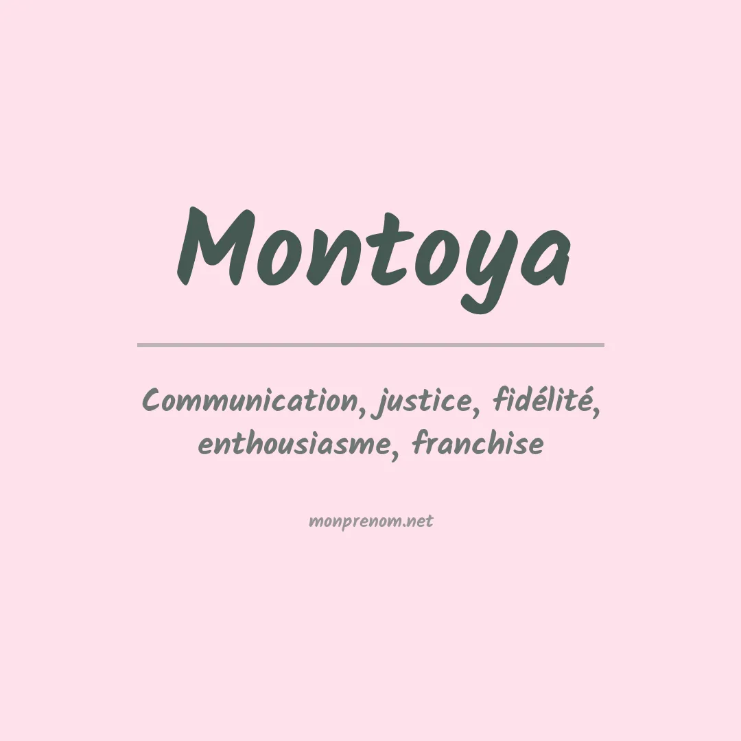 Prénom Montoya