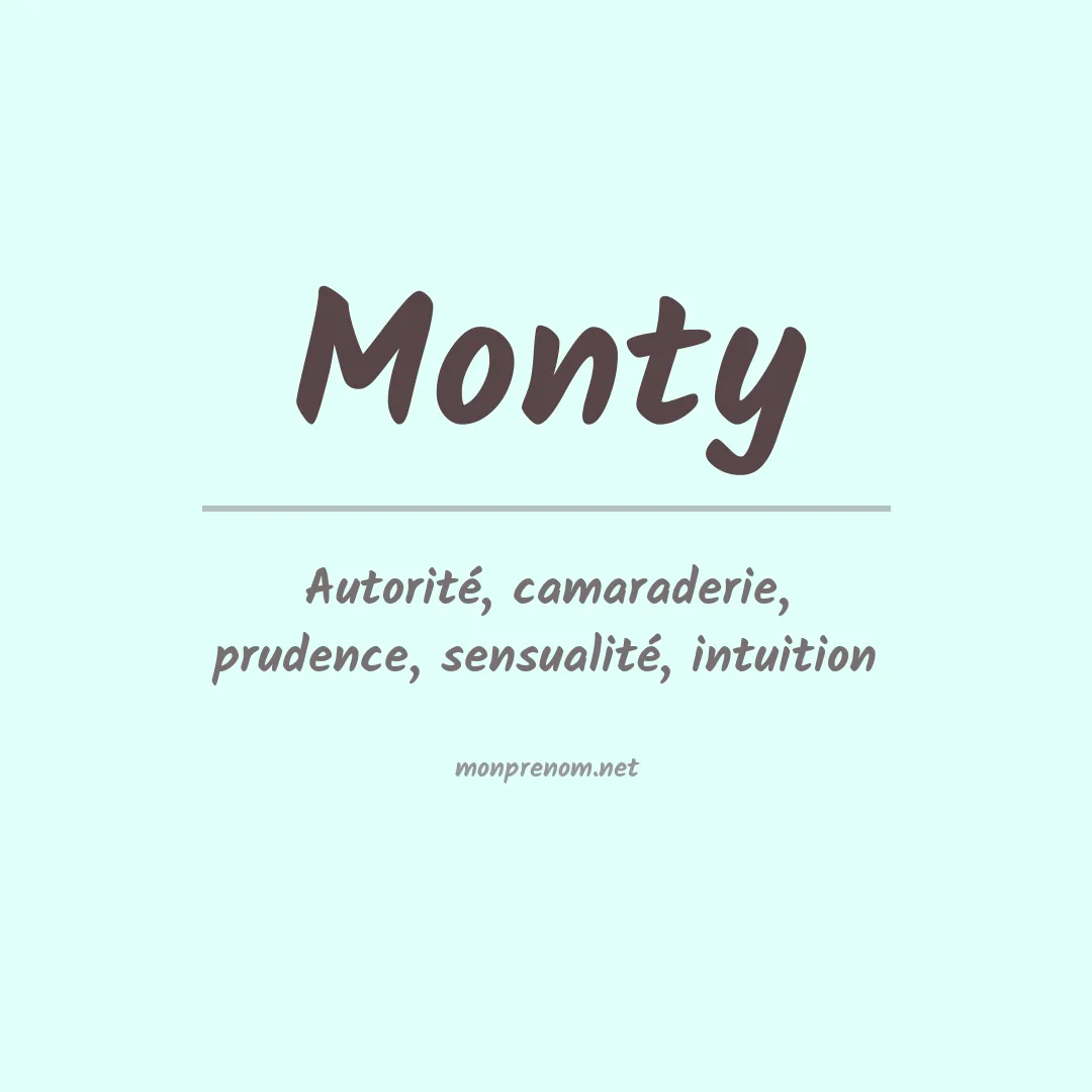 Prénom Monty