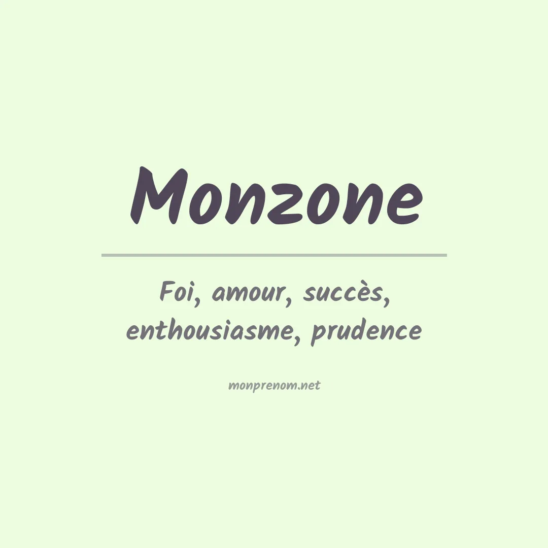 Signification du prénom Monzone