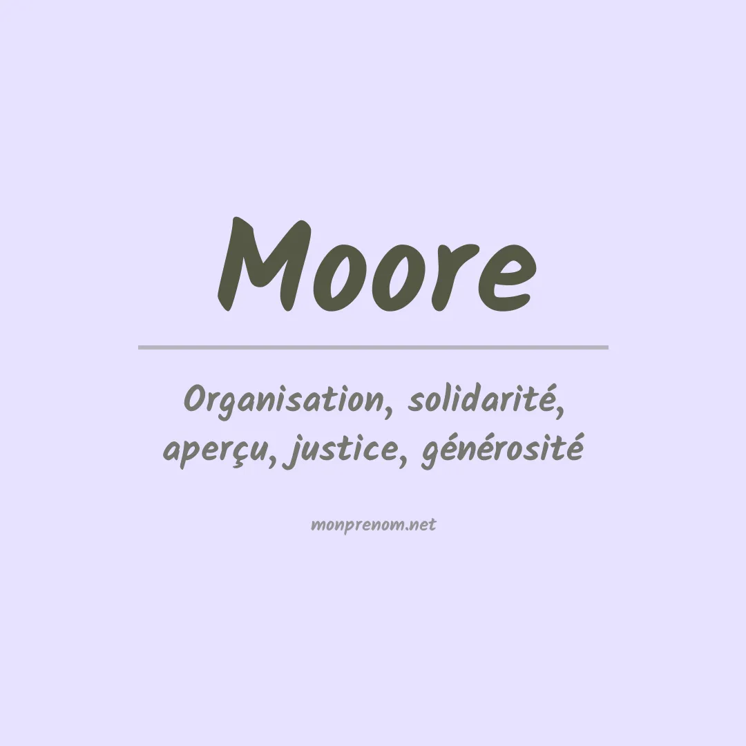 Prénom Moore