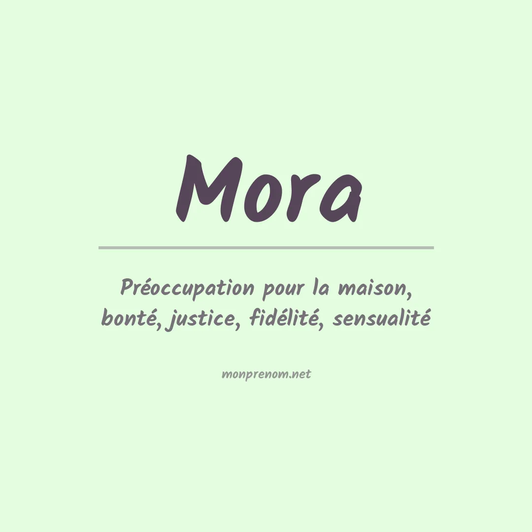 Prénom Mora