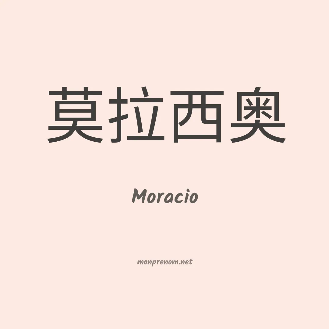 Moracio en chinois