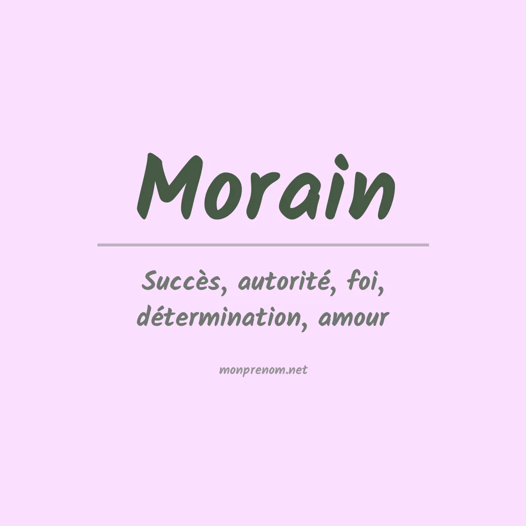Prénom Morain