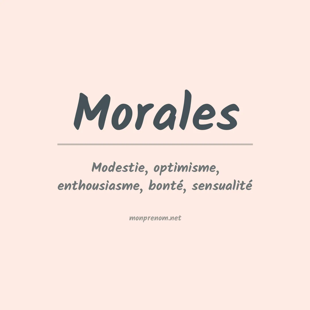 Prénom Morales