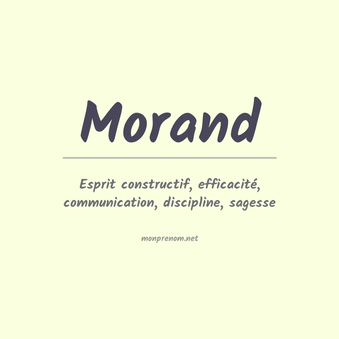 Prénom Morand
