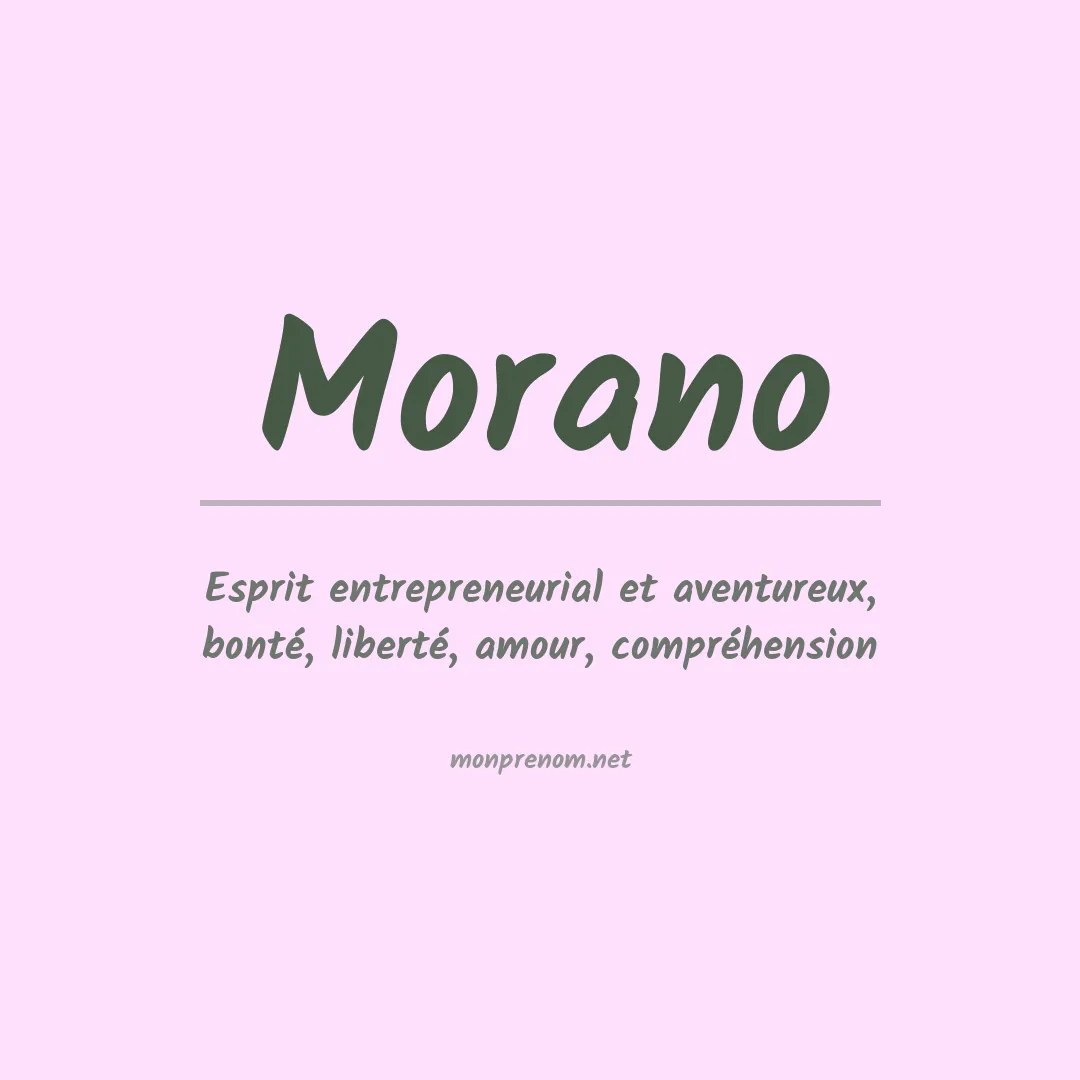 Prénom Morano
