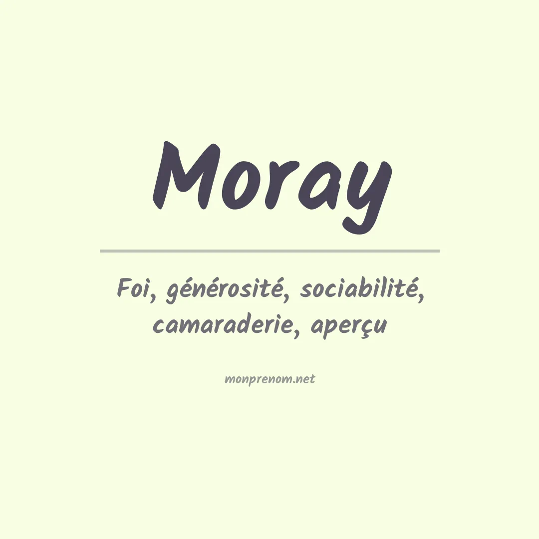 Signification du prénom Moray