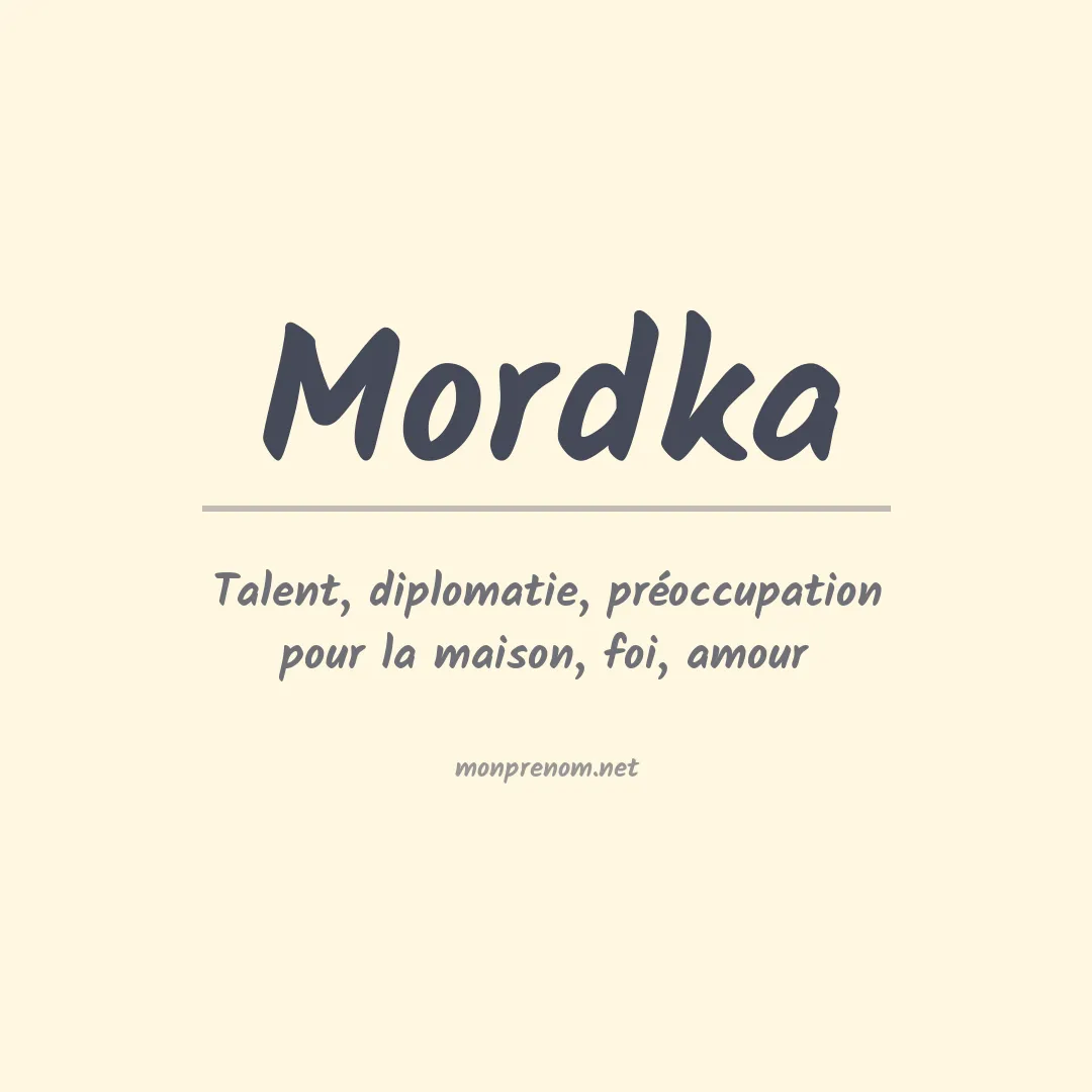 Prénom Mordka