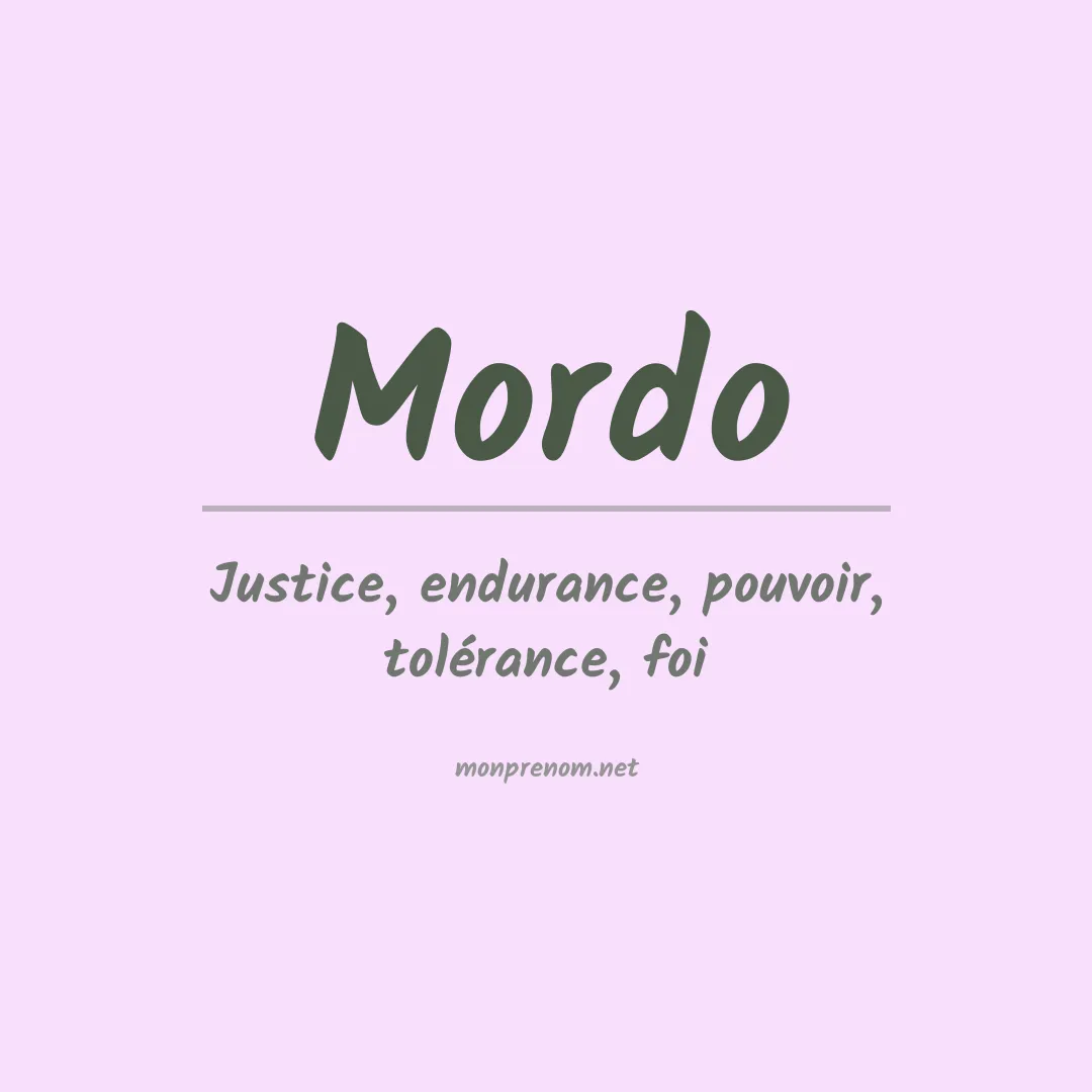 Signification du prénom Mordo