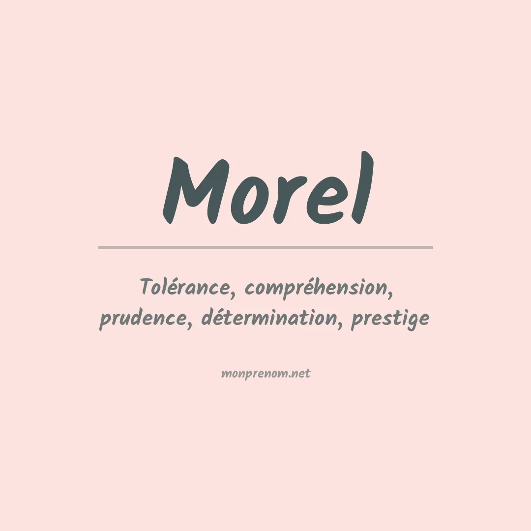 Prénom Morel