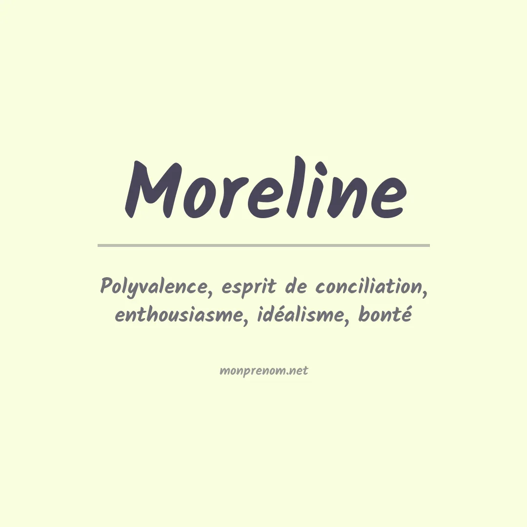 Signification du prénom Moreline