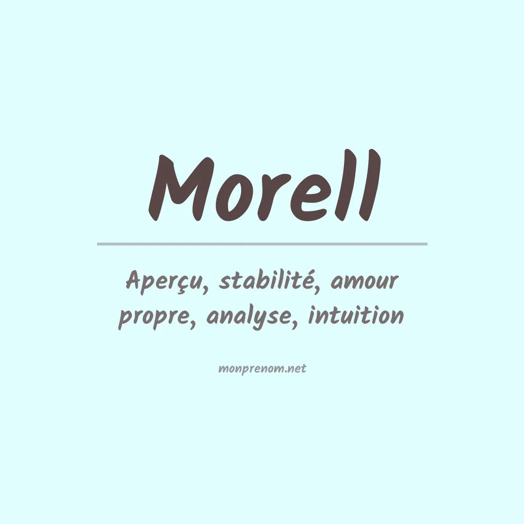 Prénom Morell
