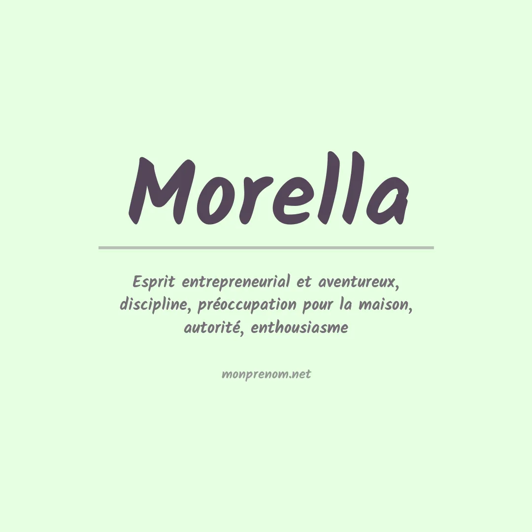 Prénom Morella