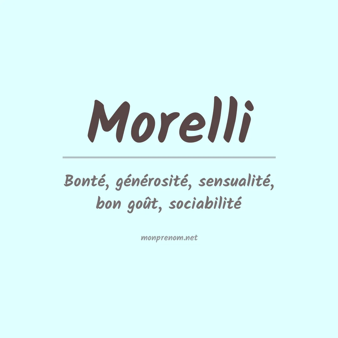 Prénom Morelli