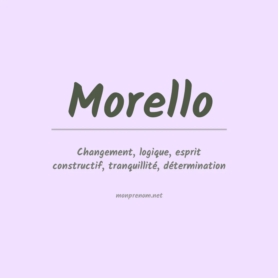 Prénom Morello