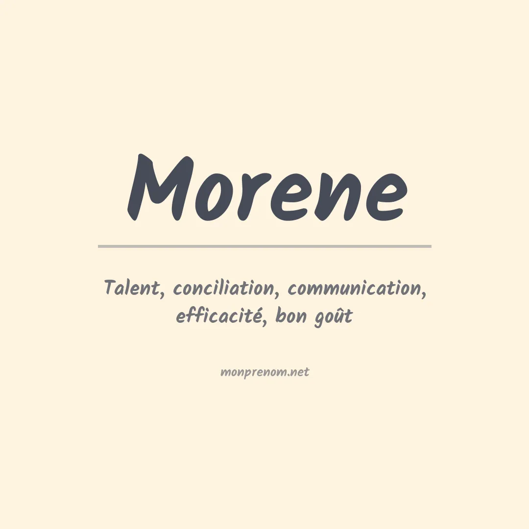 Signification du prénom Morene