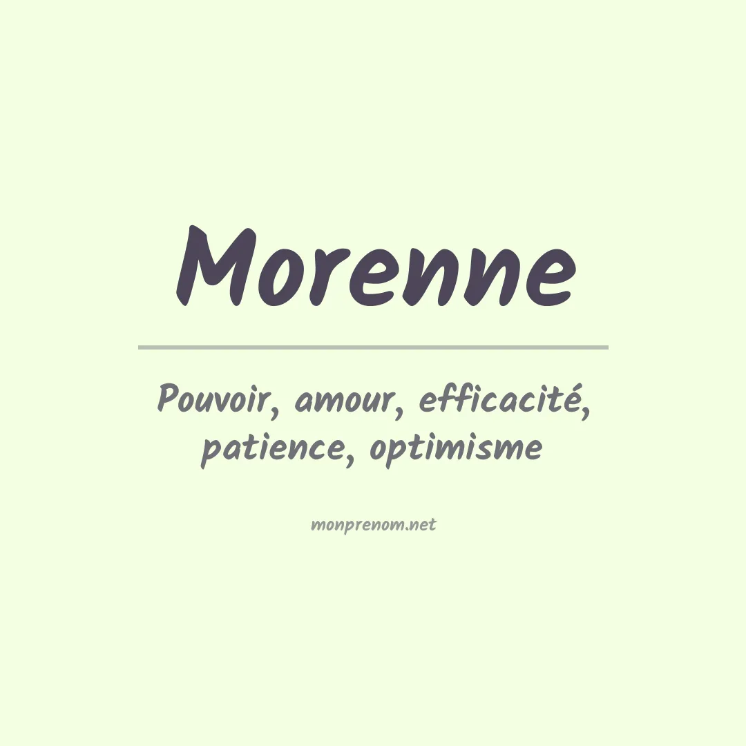 Signification du prénom Morenne