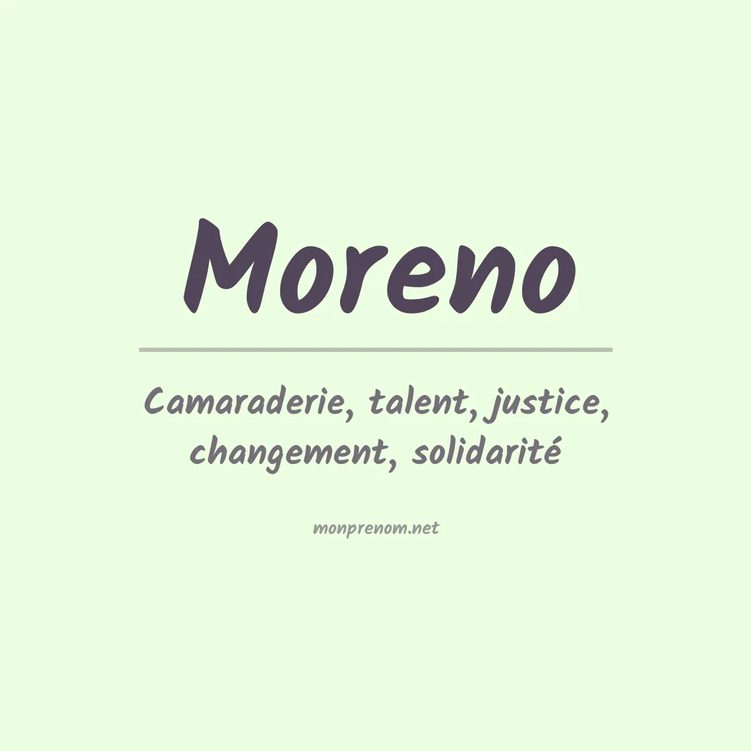 Prénom Moreno