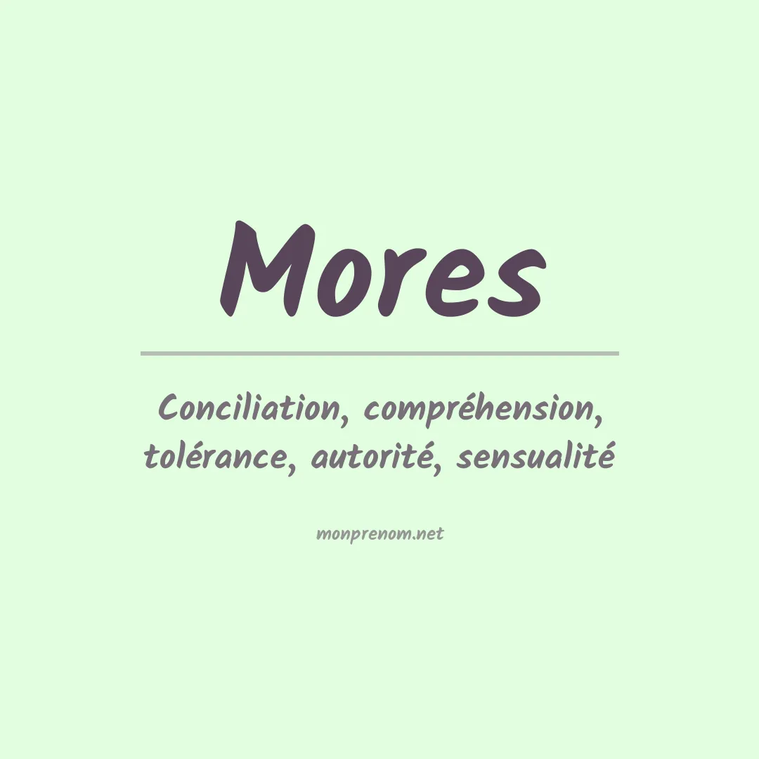 Prénom Mores