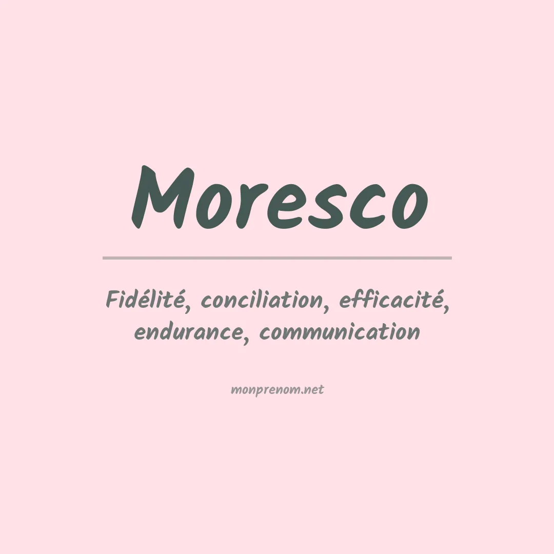 Prénom Moresco