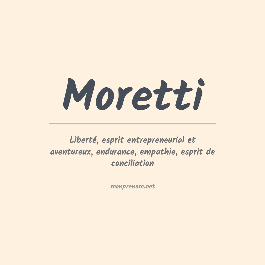 Prénom Moretti