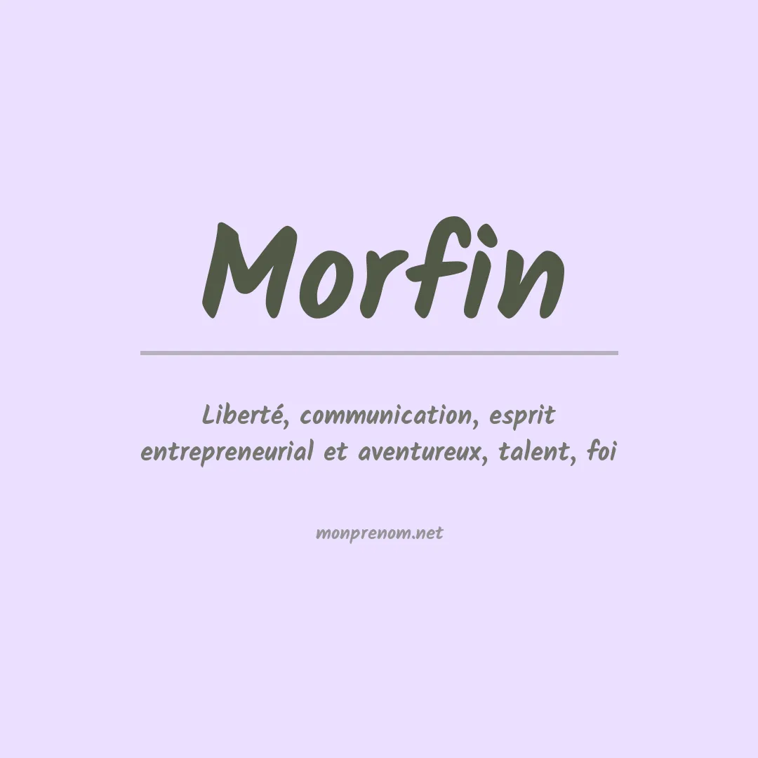 Prénom Morfin