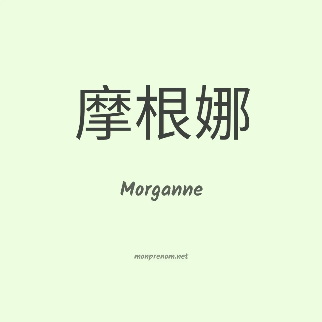 Morganne en chinois