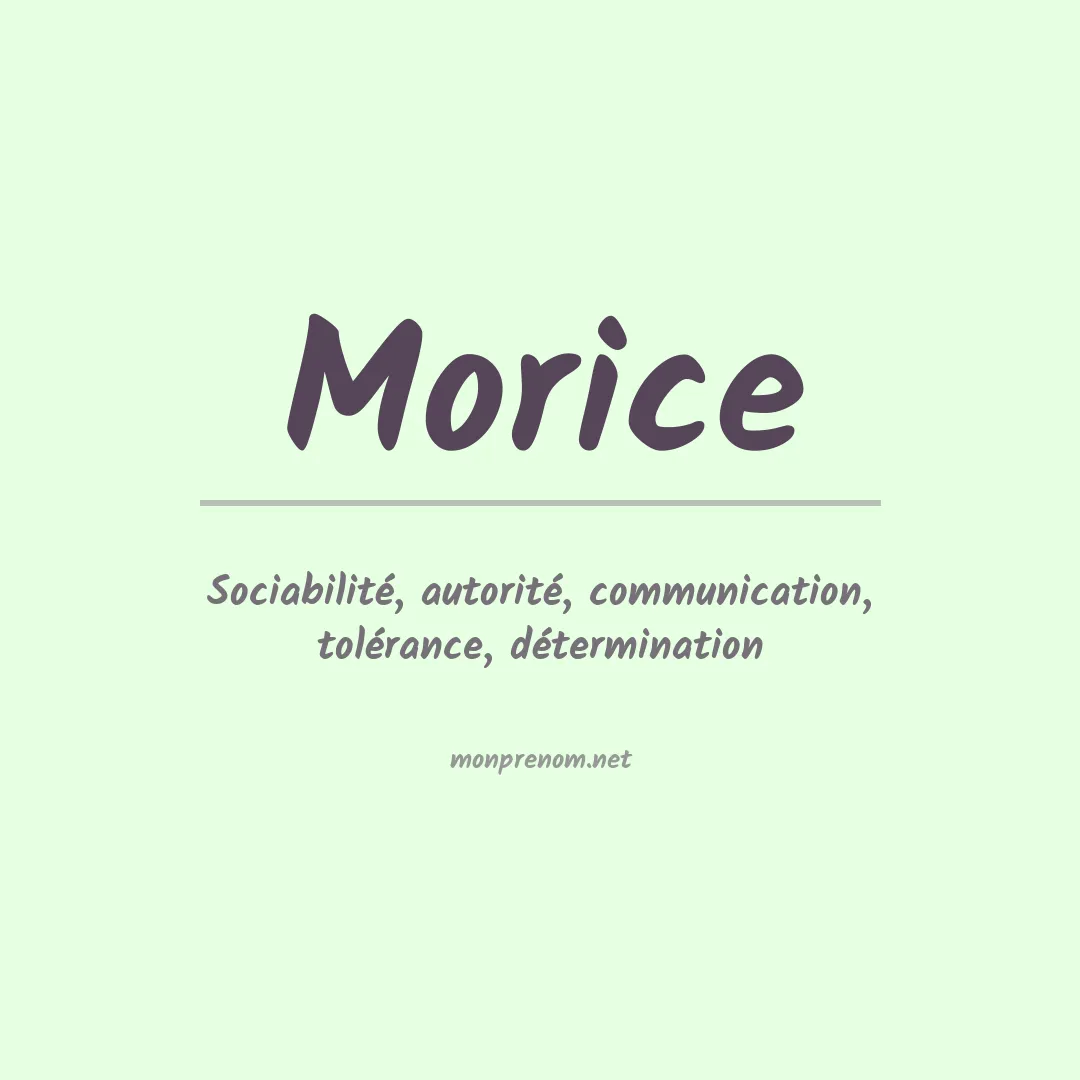 Prénom Morice