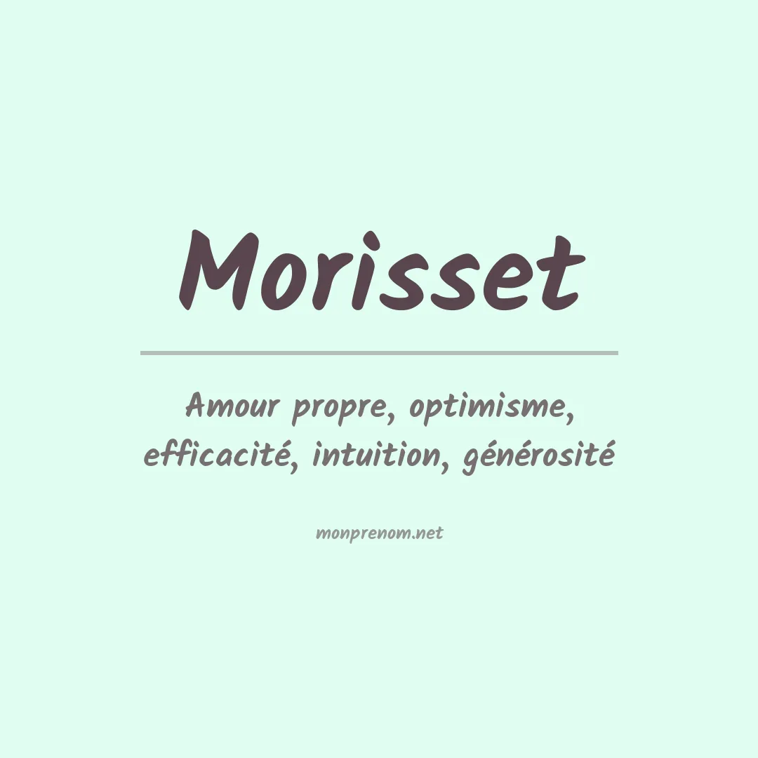 Signification du prénom Morisset
