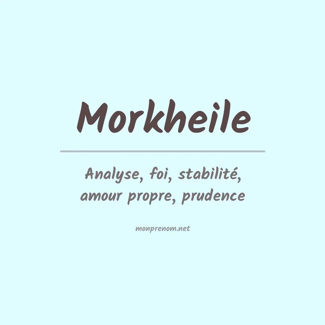 Prénom Morkheile