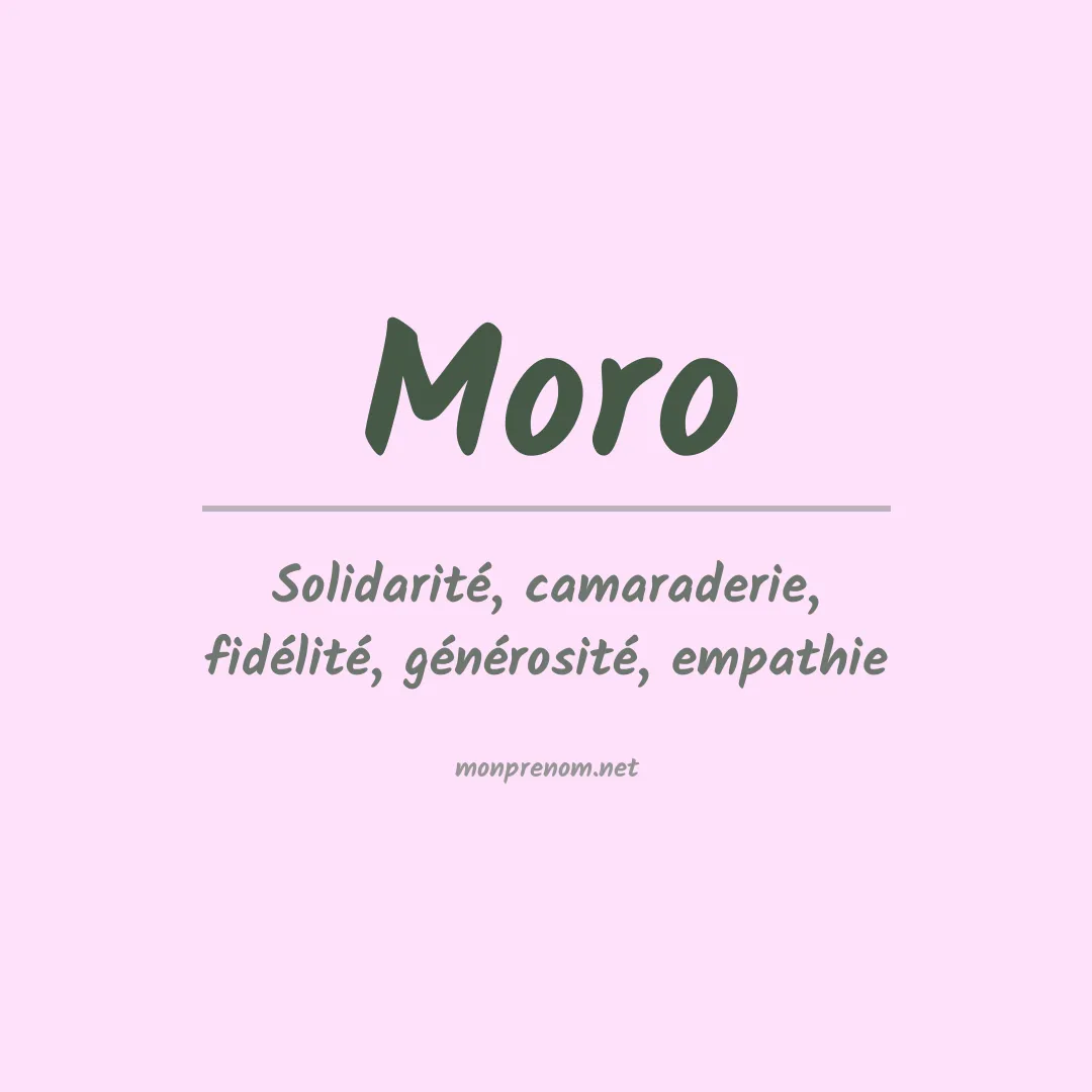 Prénom Moro