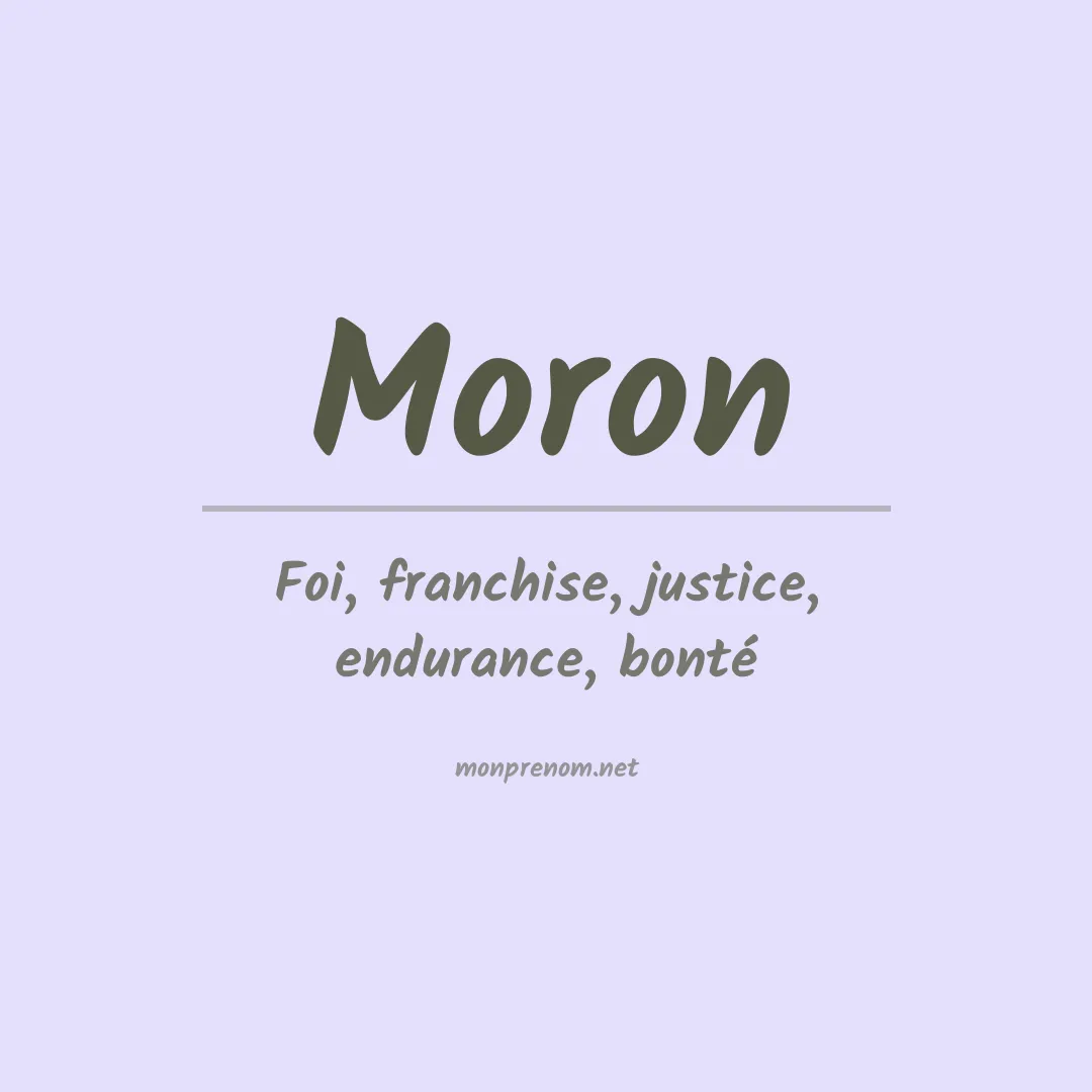 Prénom Moron