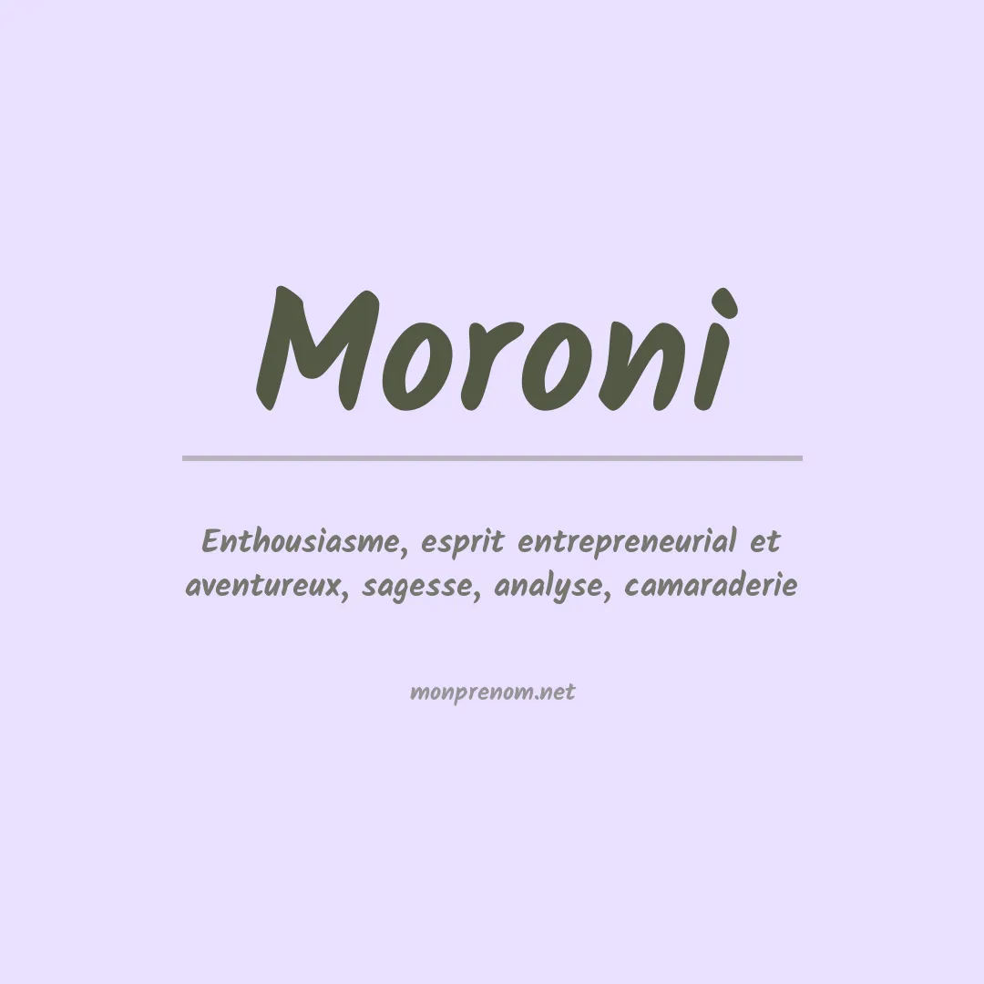 Prénom Moroni