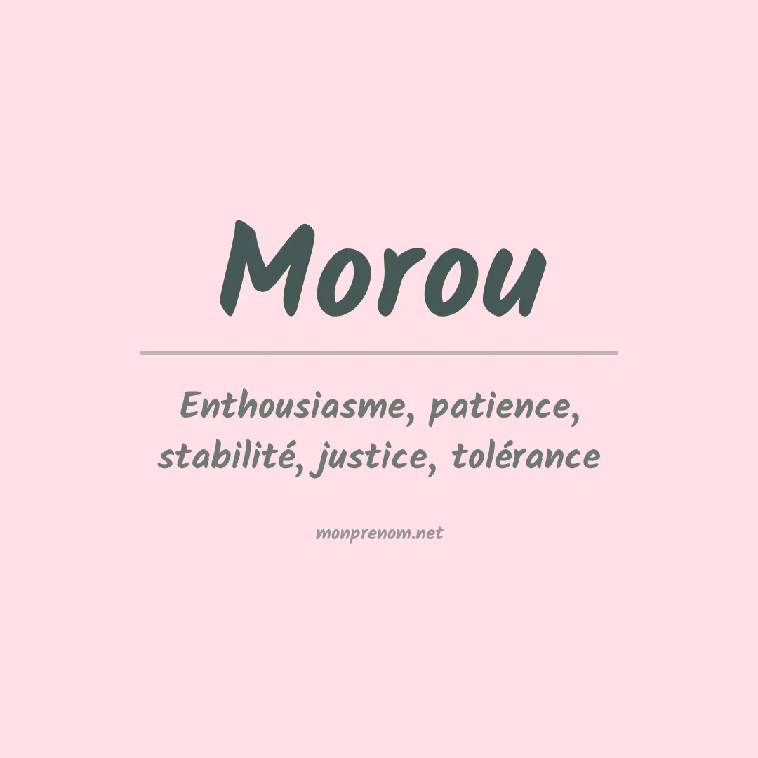 Signification du prénom Morou