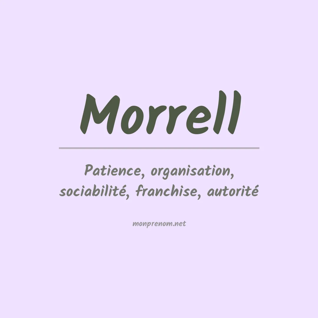 Prénom Morrell