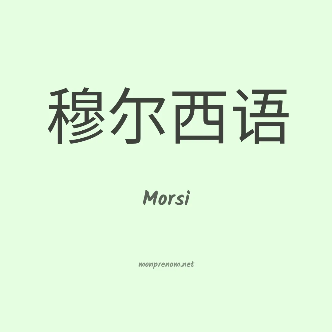 Morsi en chinois