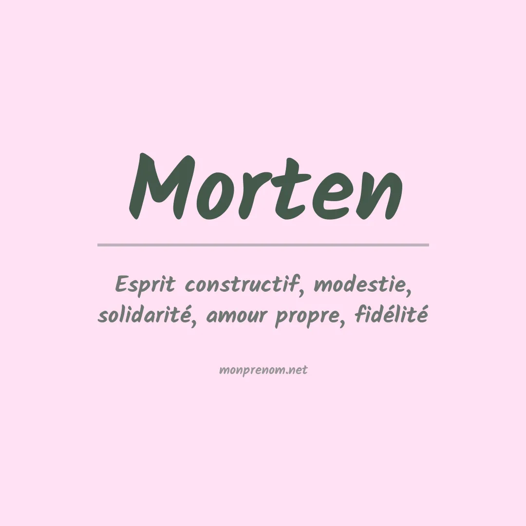 Signification du prénom Morten
