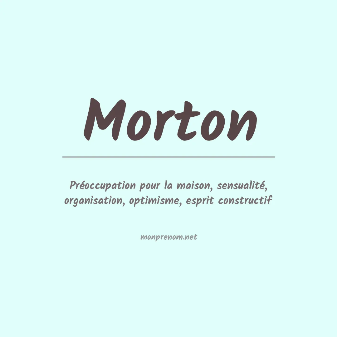 Prénom Morton