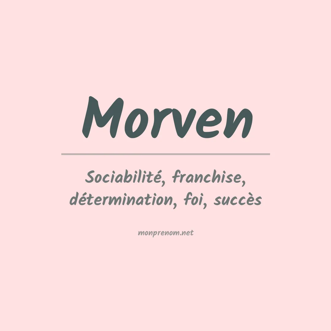 Signification du prénom Morven