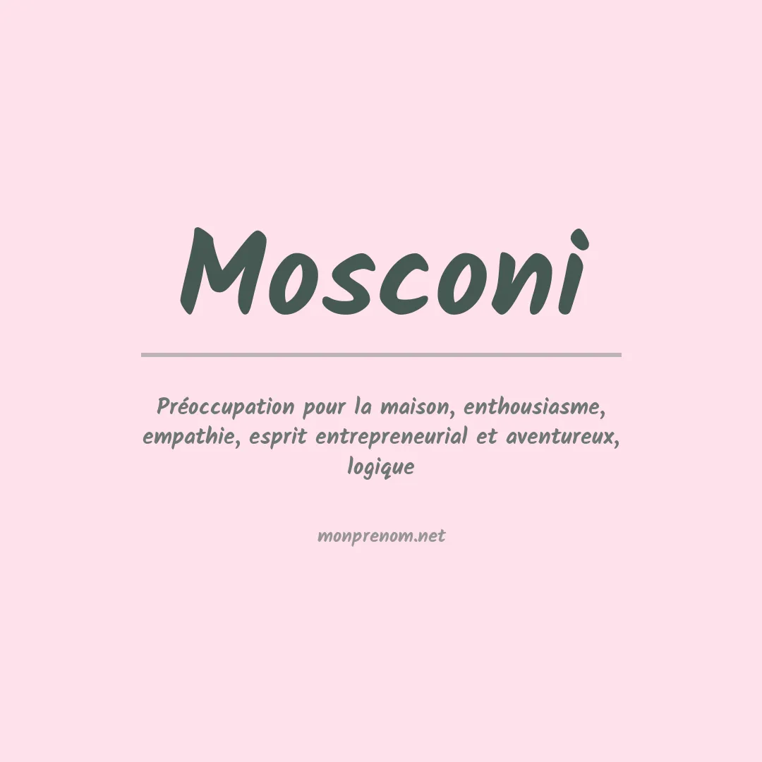 Prénom Mosconi