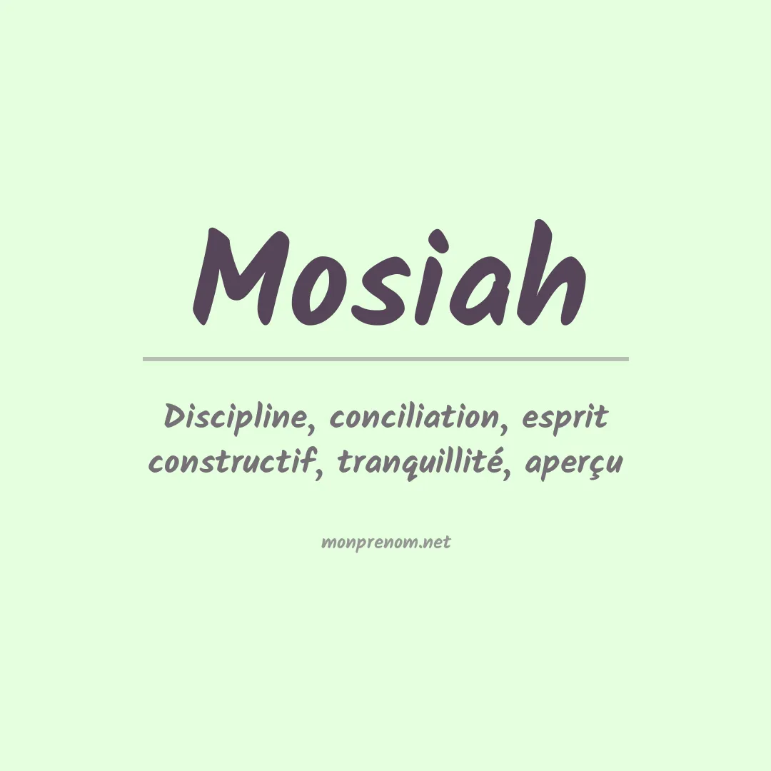 Prénom Mosiah