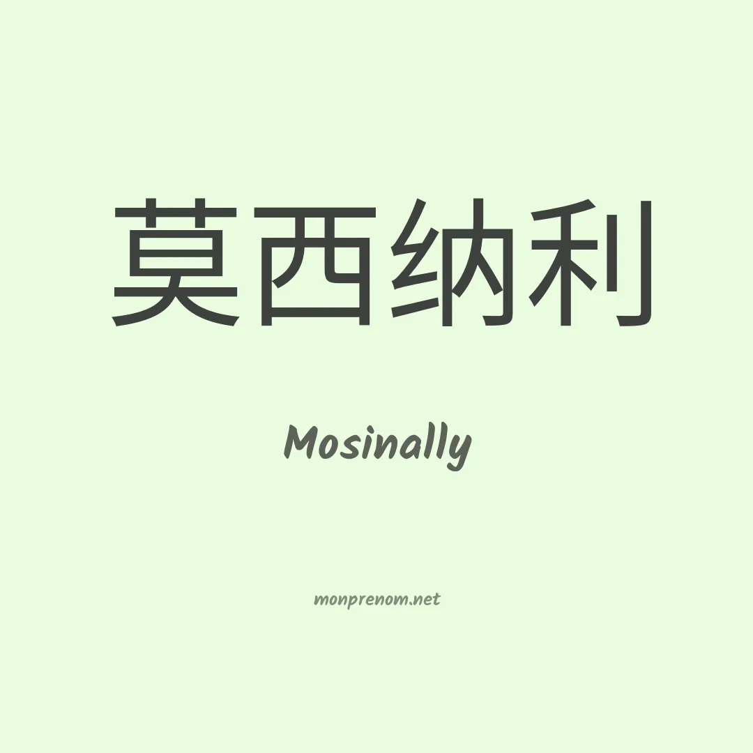 Mosinally en chinois