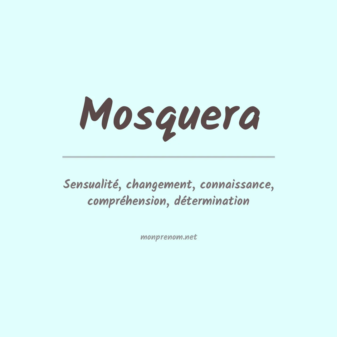 Prénom Mosquera