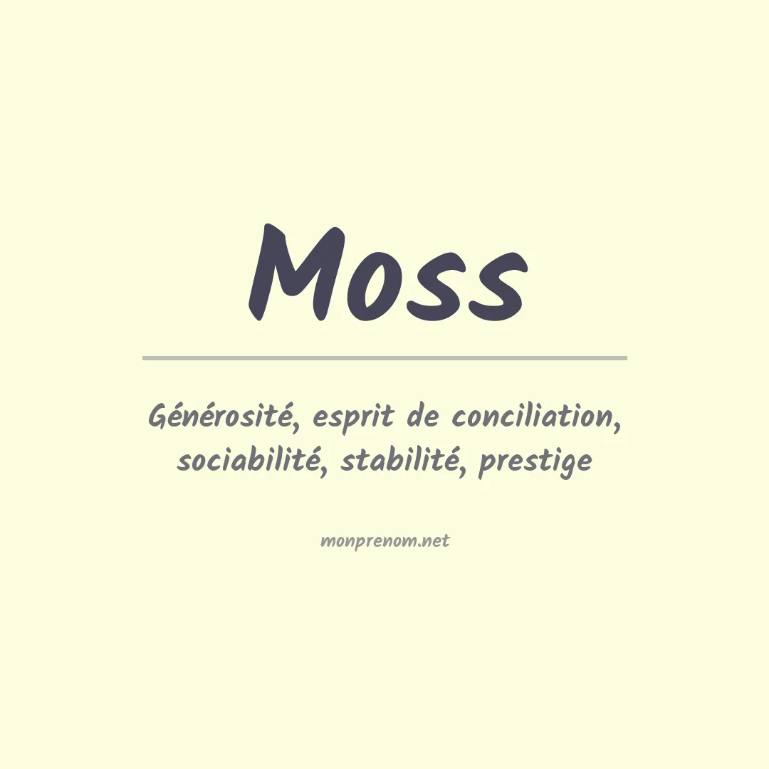 Prénom Moss