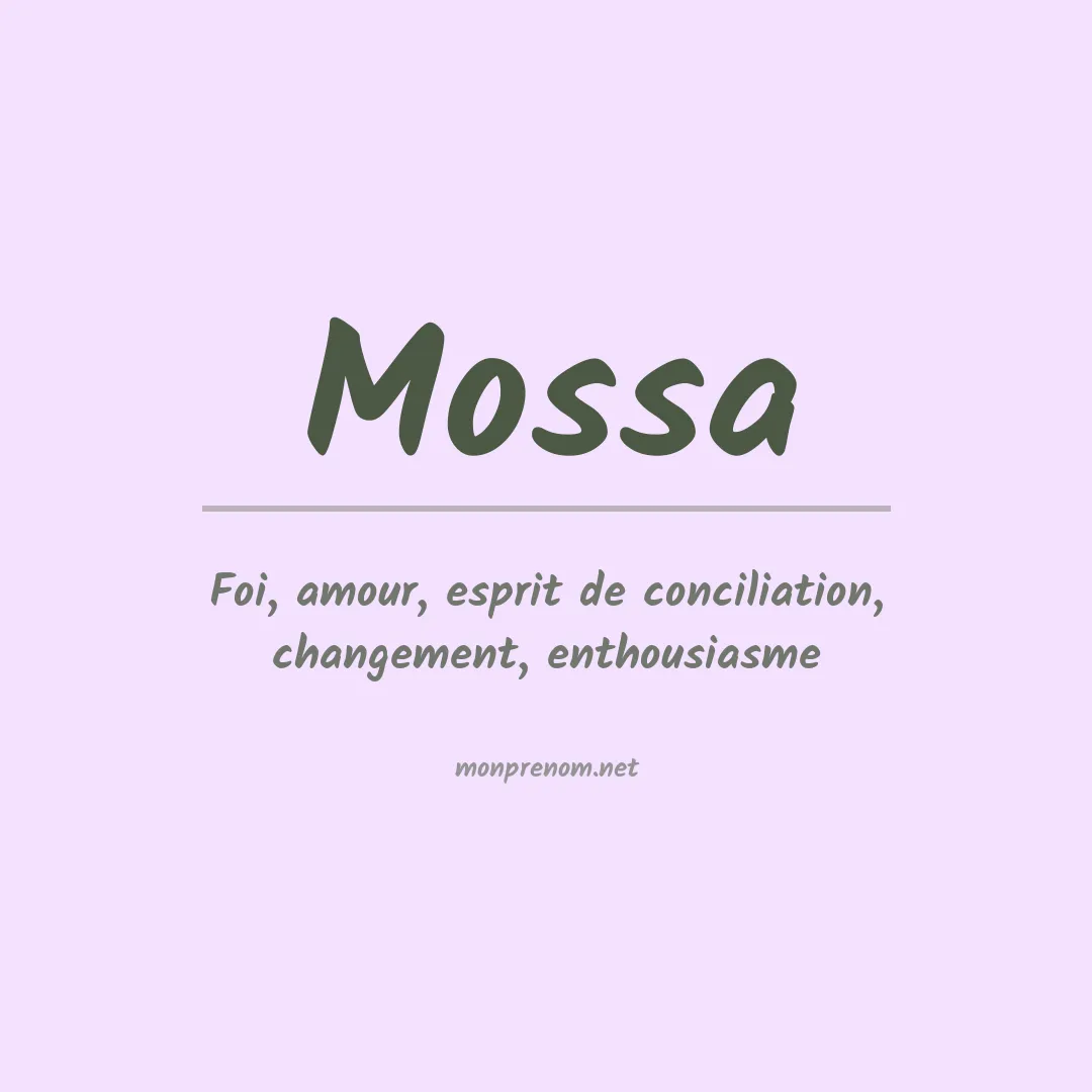 Prénom Mossa